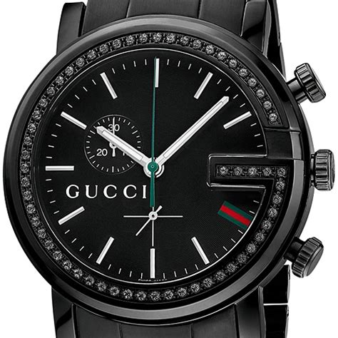 gucci watch black|black gucci watch with diamonds.